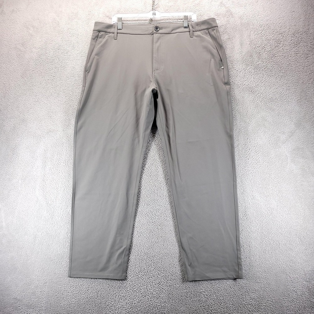 Vuori Pants Mens 38x28 Gray Meta Trouser Stretch Zip Pocket Travel V4098-30